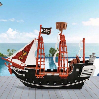 10in Pirates Ship Table Ornament Pirate Model Toys