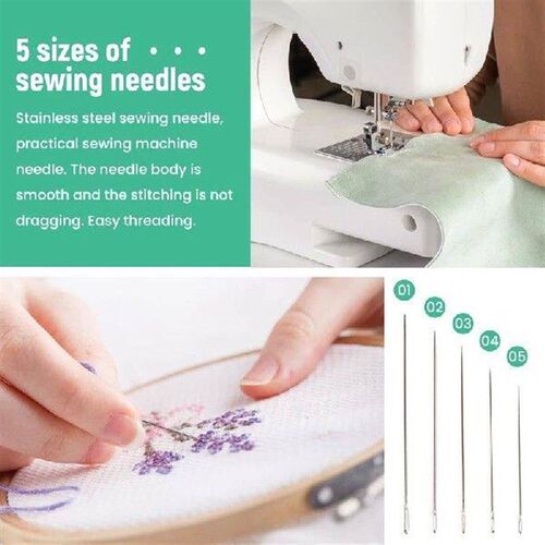 25 Large Eye Stitching Needles - 5 Sizes Big Eye Hand
