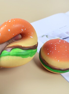 Burger Sress Ball 3D Squishy Hamburger Fidget Toys Silicone