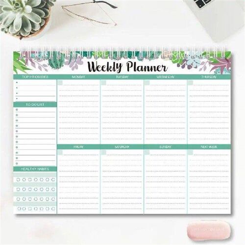 Daily Planner Coil Design Weekly Planner Notepad