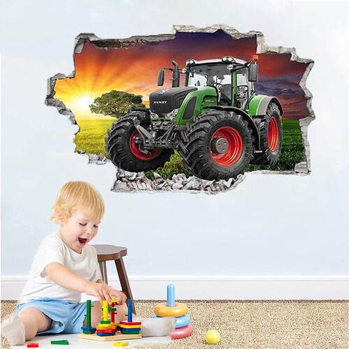 3D Car Racing Wall Stickers Car Boy Room Wall Stickers Kids