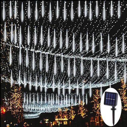 Solar LED Meteor Shower Rain Lights Holiday String Lights Wa