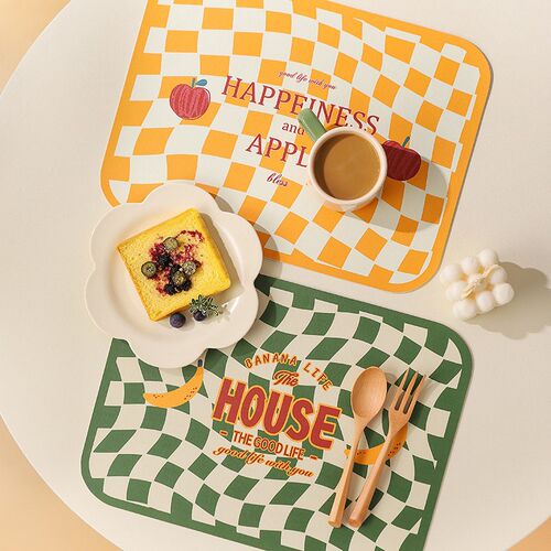 Leather placemat scald proof insulated placemat household