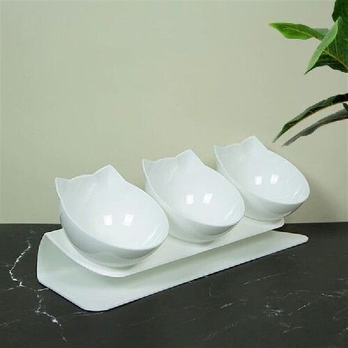 Cat Dog Feeder 15 Tilted Raised Drinking Water Bowl for