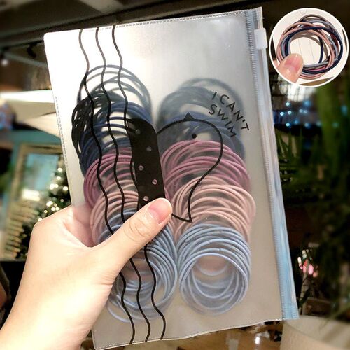 50Pcs/Bag Girls Elastic Hair Band Hair Rope Small Rubber Ban