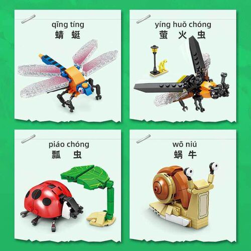 toys for kids Open intelligent animal insect girl building b