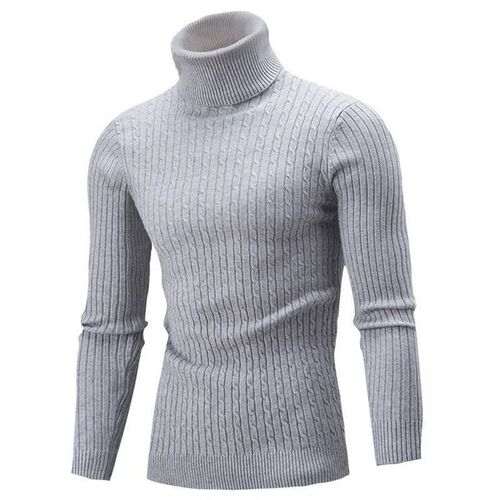 Autumn and Winter Mens Warm Sweater Long Sleeve Turtleneck