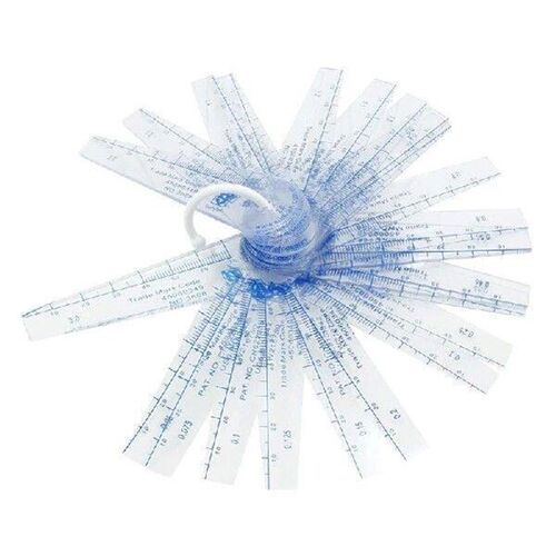 1 Pack Plastic Feeler Gauge 0.05-3Mm Thickness Measuring