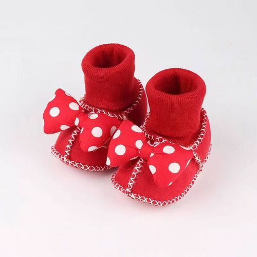 Baby Shoes, Baby Toddler Shoes, New Year Red Socks, Plush Ba