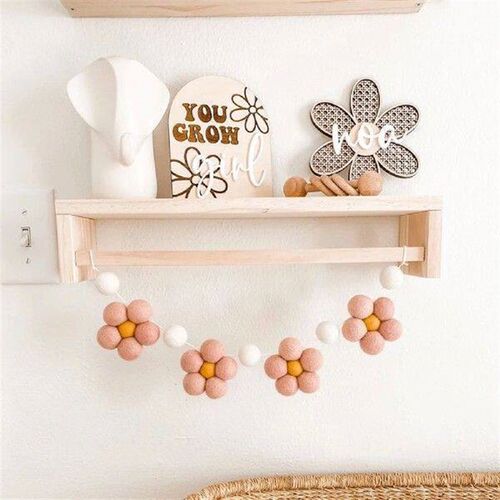 Birthday Party Decor Banner  Beaded Tassels Flower Wall