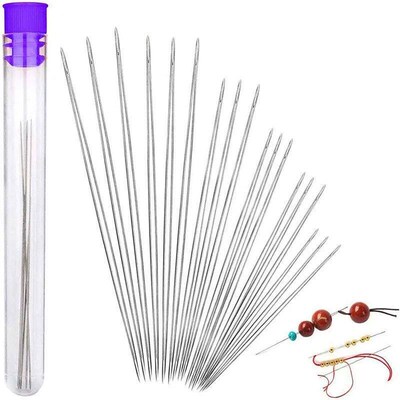BUDDUR Big Eye Beading Needles Kit With Storage Box For Jewe