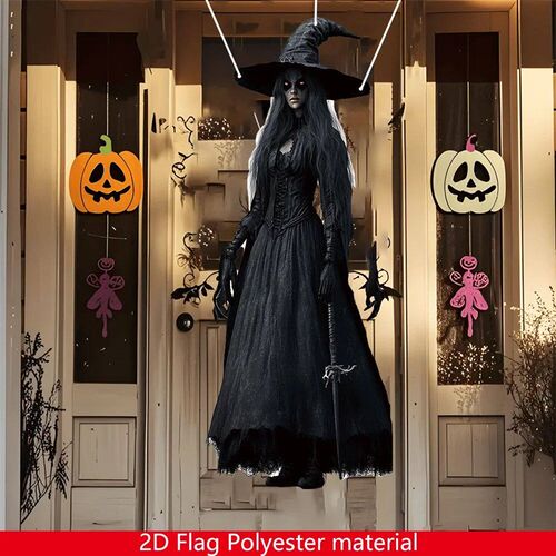 2D Halloween horror kull bride background cloth Halloween ho