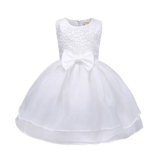 Summer European Girls Dress Babys Princess Gown for 100 Days