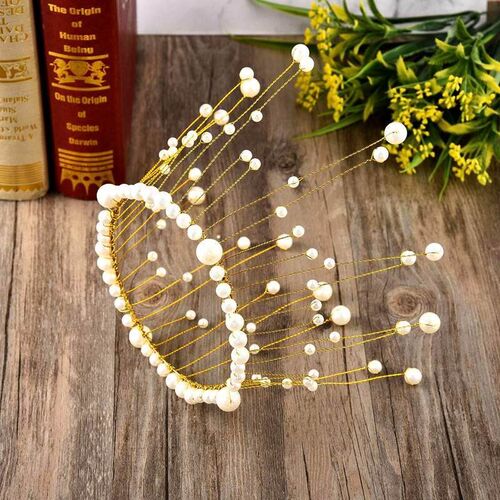 Cake Decoration Birthday highlight tassel Crown Multi pearl