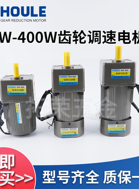 HOULE豪力齿轮减速电机W-0W正反转调速马达交流低速定速