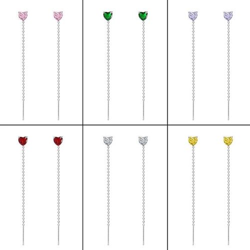 2023 New rend Small Color Zircon Ear Thread Tassel Ladies Ea