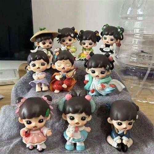 Cartoon Figures Decor Small Chinese Ancient Figure Cute