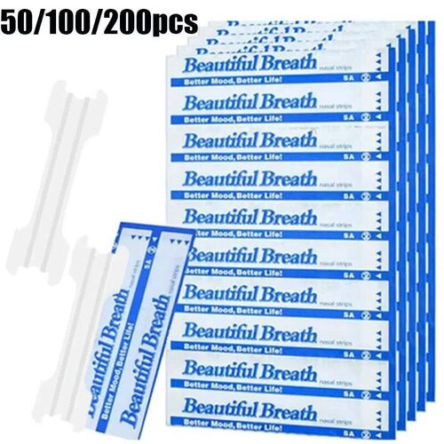200/100/50PCS Transparent Breath Nasal Strips 2 Supports Sto