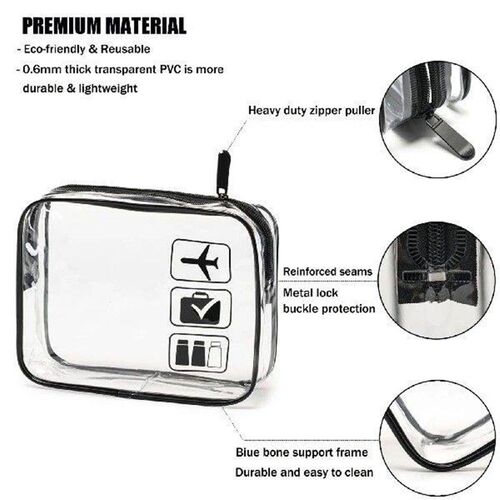 Multifunctional Travel Toiletry Bags Simple Style PVC
