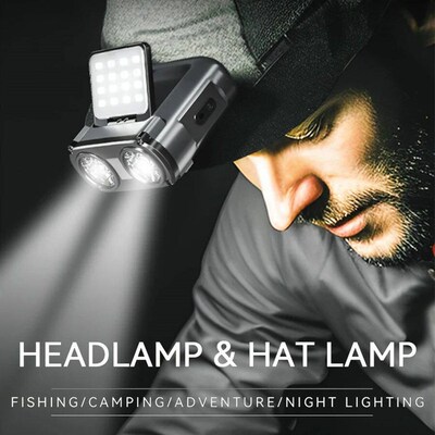Induction Headlamp  Rechargeable Headlight Portable Rotating