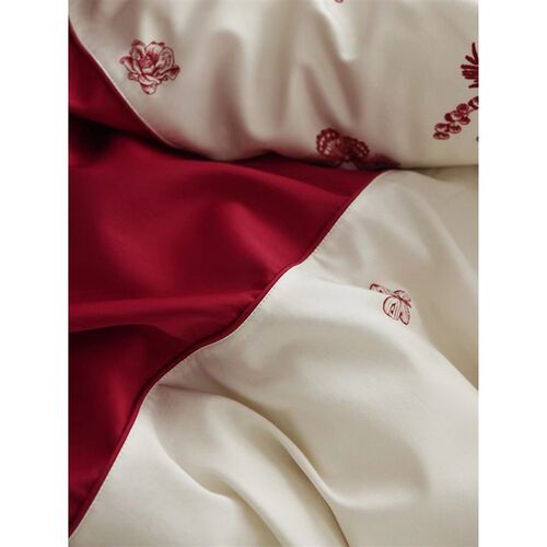 Little Red Riding Book Wedding Embroidery Pastoral 100 Satin