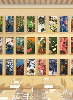 面书法教83367二室布置装饰2级4二十四节气中国化风幼儿园环创班