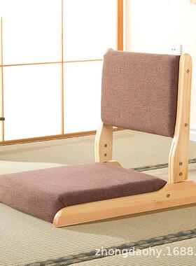 跨J榻榻米子日家具椅和室无腿050式椅靠背地板椅折叠椅绿色飘窗椅