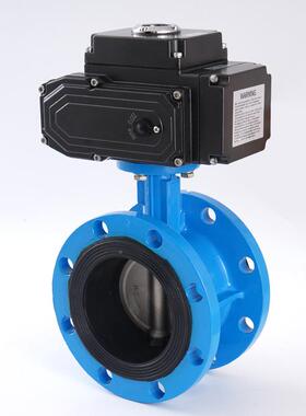 兰D941XP1-切6Q电动法862式不锈钢304板橡胶蝶阀断阀调节型蝶阀开