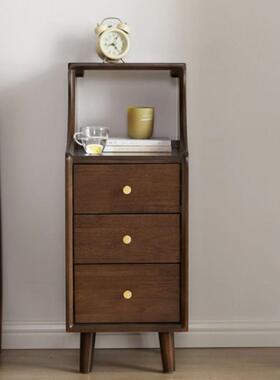 家实木逸床头柜迷小型极窄床柜边超窄3你0cm窄边夹缝置99469物架