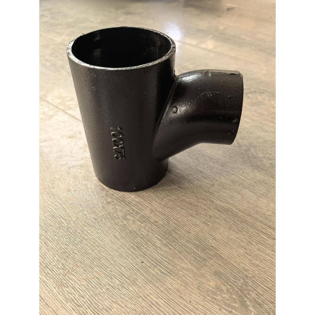 铸铁三通W型Ty三通出水口三通柔性铸铁排水三通管件卡箍连接