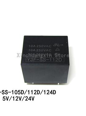 Y3F-SS-105 112VDC 124DM 4脚10A 一组常开 JQC/HF3FF T73继电器