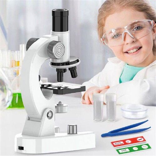 200X-4800X Biological Microscope W/Microscope Slides Set