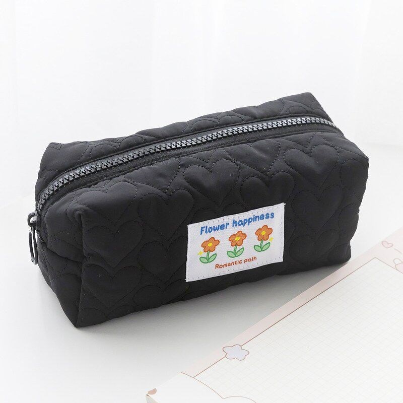 Kawaii Plush Pillow Pencil Case Large Capacity Tofu Cubes Sh图片