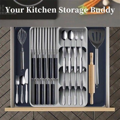 Cutlery Drawer Organizer Expandable Kitchen Accessory