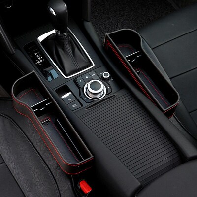 Leather car seat organizer Car gap storage box leak-proof st