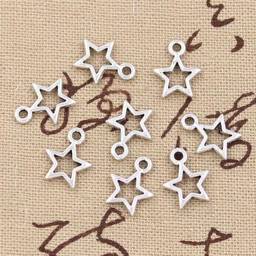 50pcs Charms Star Pentagram 13x10mm Handmade Pendant Making