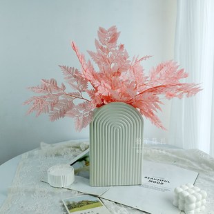 天然高山羊齿叶永生花干花婚礼装饰真树叶蕨叶花束摄影道具插花篮