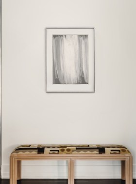 crisis rt 97 银色框抽象艺术微喷装饰画金属感灰色办公室挂画