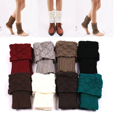 Women Knit Winter Leg Warmers Loose Socks Knit Leg Sleeve Kn