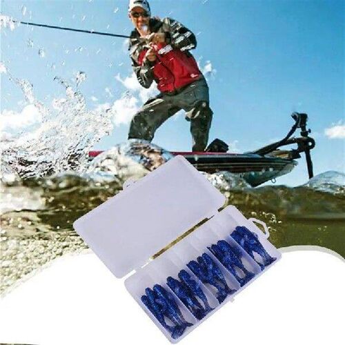 Bass Fishing Lure 25pcs 3D Artificial Worm Soft Bait