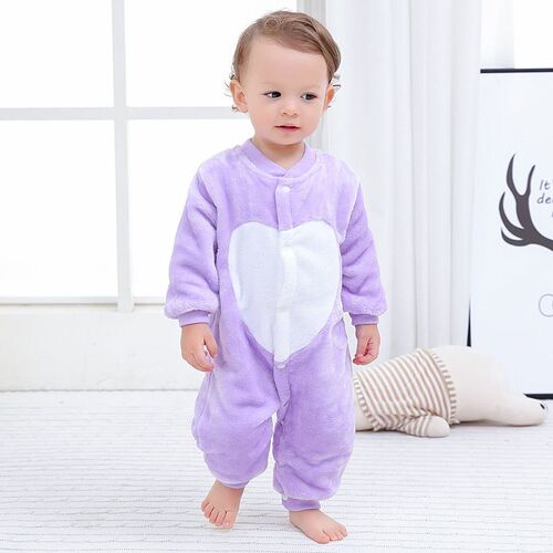Autumn & Winter Baby Warm Clothes Boy Girl Pure Colour Rompe