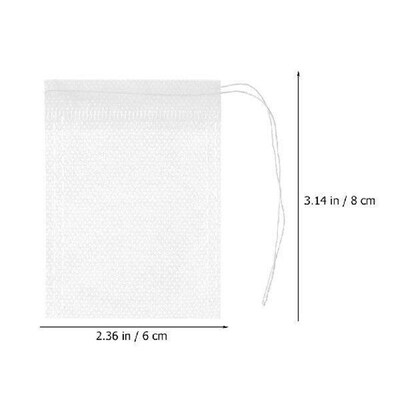 100 Pcs Gauze Bag Tea Bags for Loose Leaf Infuser Flower