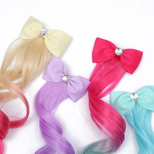 Cute Children Gradient Bow Hair Clips Headdress tail Hair Ro