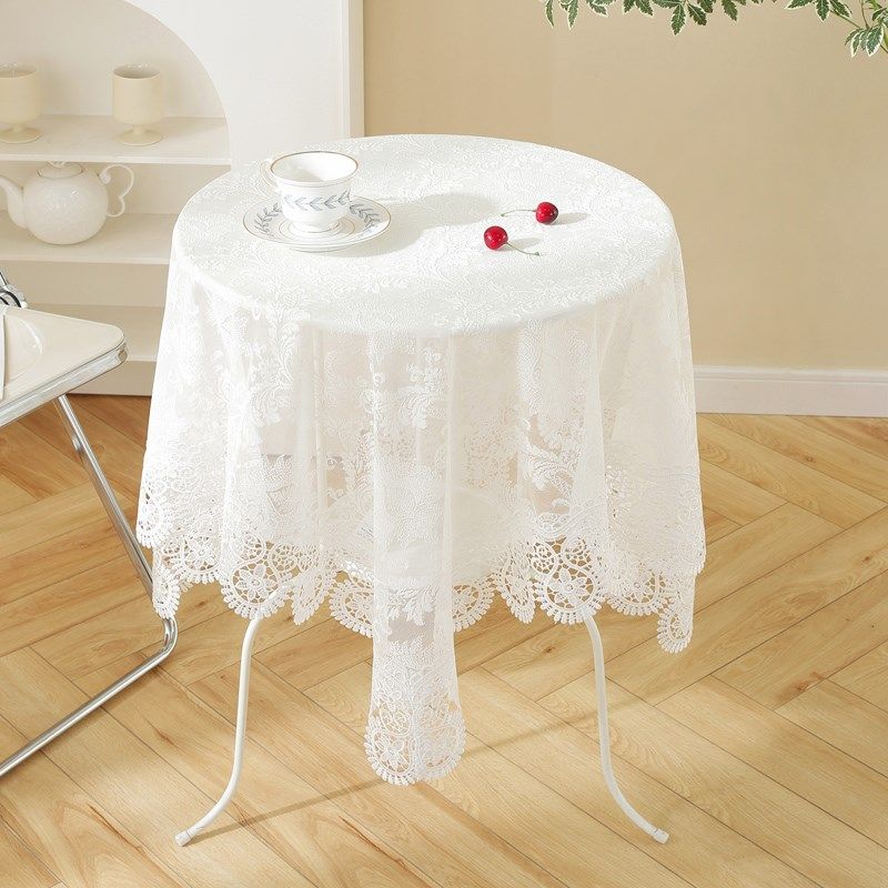 唯米99百搭白色蕾丝镂空方形小圆桌布小清新镂空盖巾防尘台布,居家布艺,桌布,淘宝优惠券,粉丝福利购,淘宝优惠卷