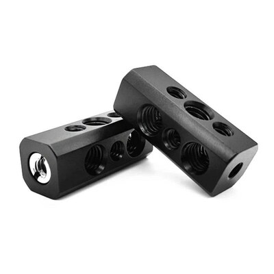 Aluminum Multi Hole Conversion Nut Base 1/4-20 to 3/8-16 Inc