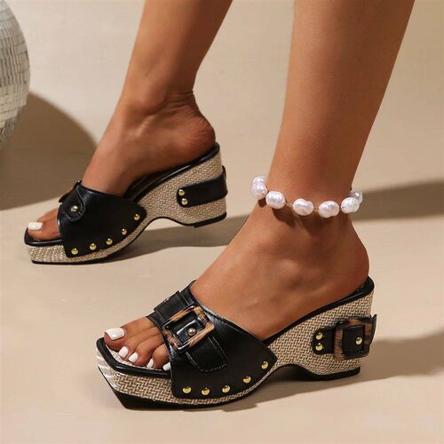 2025 Summer New Women Sandals Fashion Wedges Heel Platform
