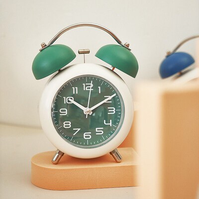 Large-sized alarm clock with night light for bedroom desktop