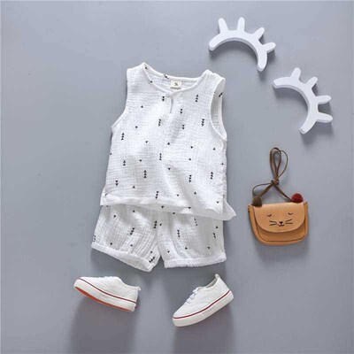 Cotton Toddler Kids Clothing Sets Summer Children Short Slee