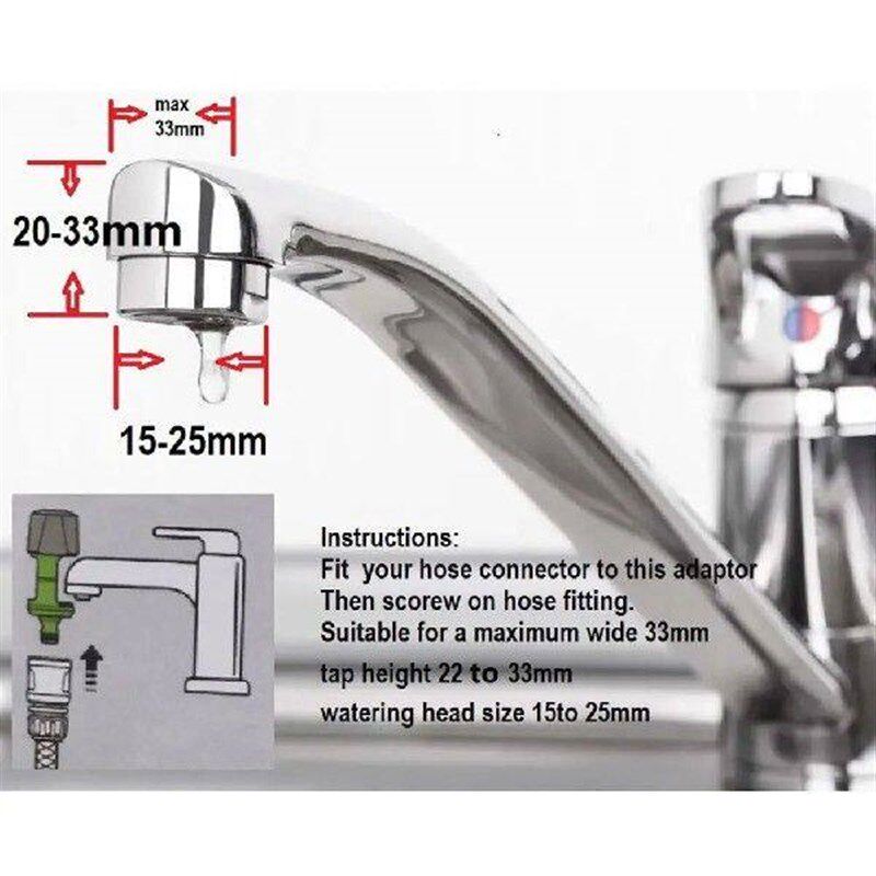 Universal Tap Adapter Mixer Tap To Garden Hose Pipe Kitchen图片