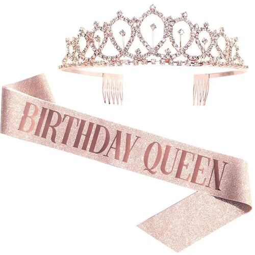 Bling Rhinetone Crytal Crown Tiara Birthd Anniverary Decorat